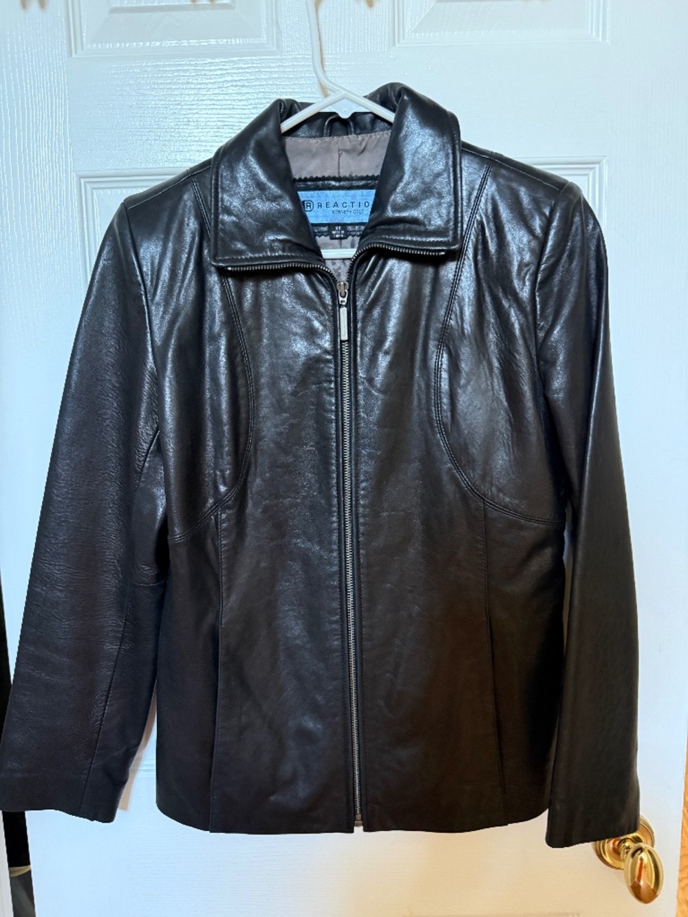 Kenneth Cole Black Soft Leather Jacket